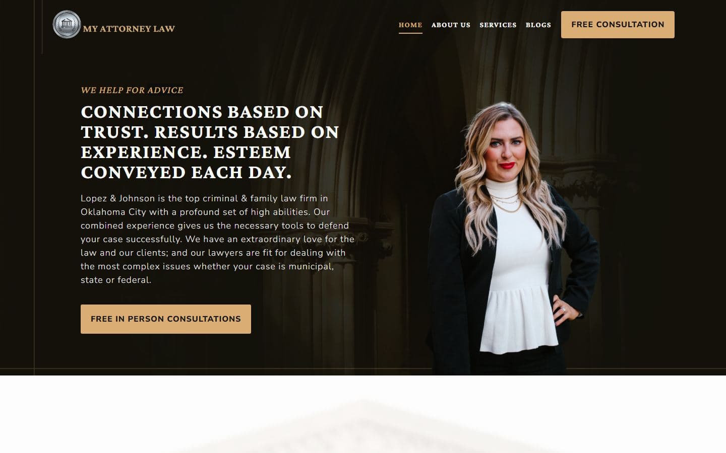 My Attorney Law website preview