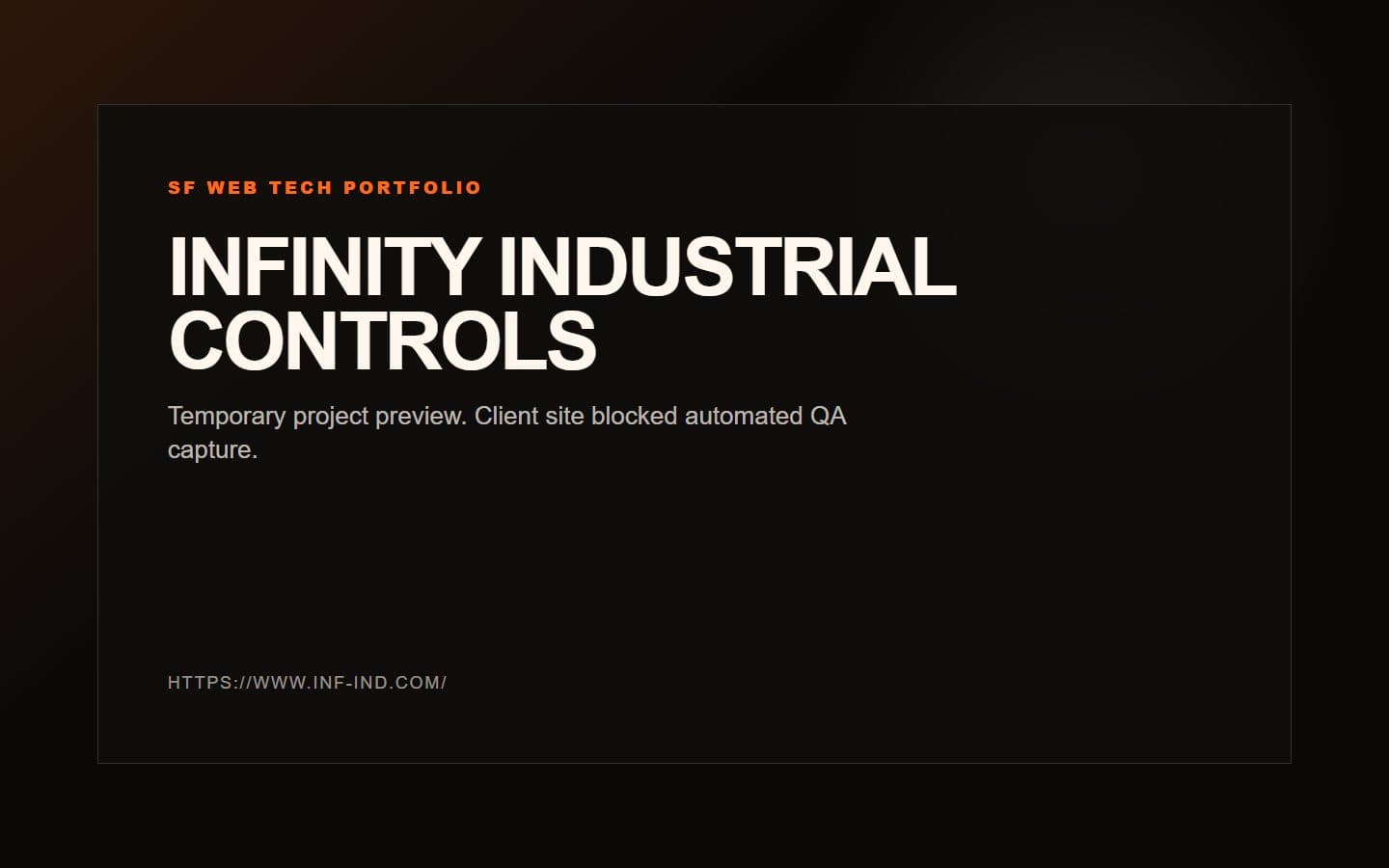 Infinity Industrial Controls