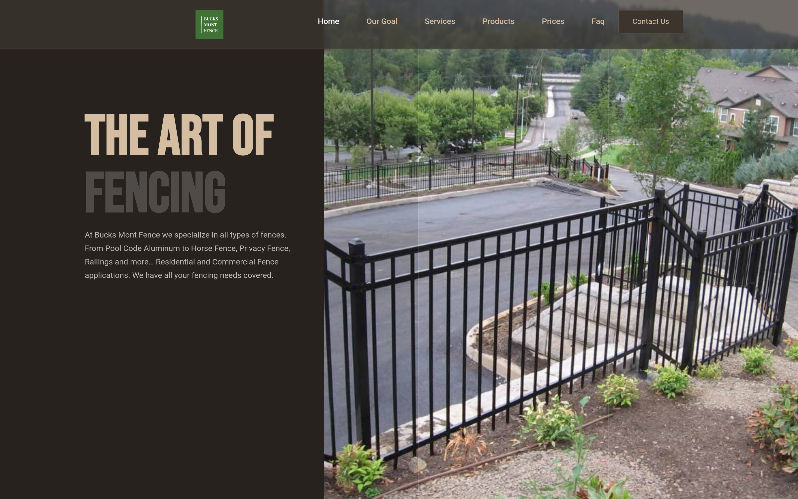 Bucks Mont Fence website preview